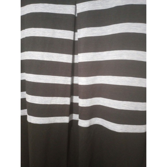 J.Jill Wearever Black Striped Knit Shift Dress Medium Fleece Lined Gray black - Picture 4 of 7